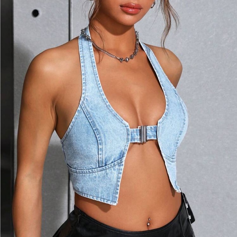 Denim Crop Top